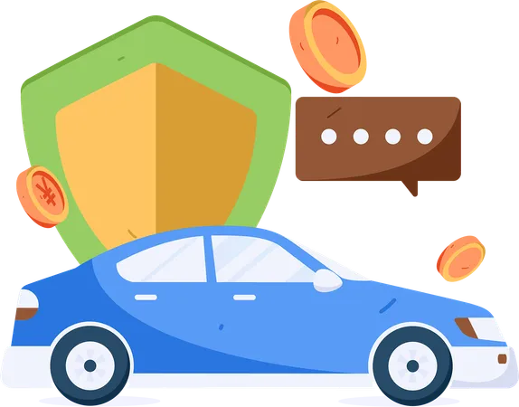 Car insurance payment  Illustration