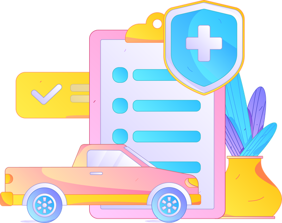 Car insurance plan  Illustration