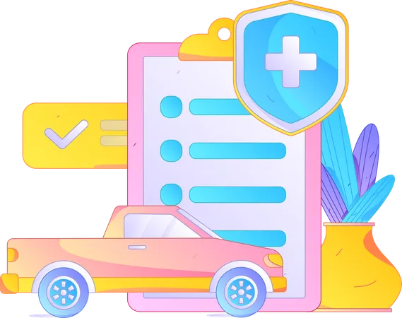 Car insurance plan  Illustration