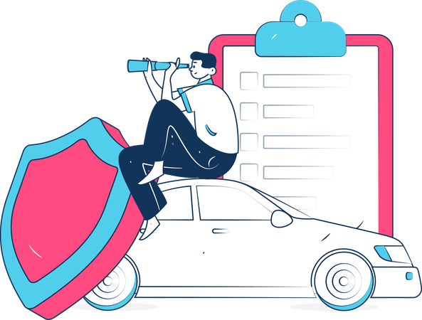 Car insurance plan  Illustration