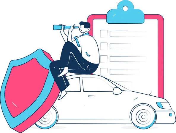 Car insurance plan  Illustration