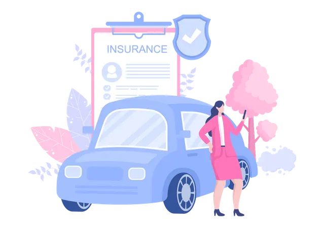 Car Insurance Policy  Illustration