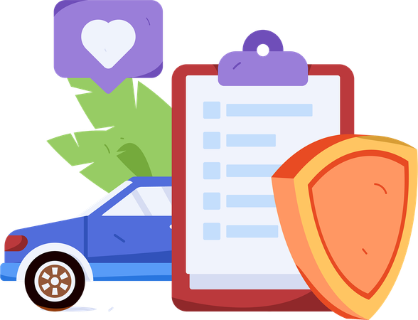 Car Insurance policy document  Illustration