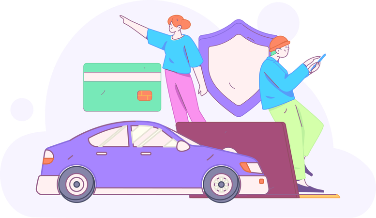 Car Insurance Policy  Illustration