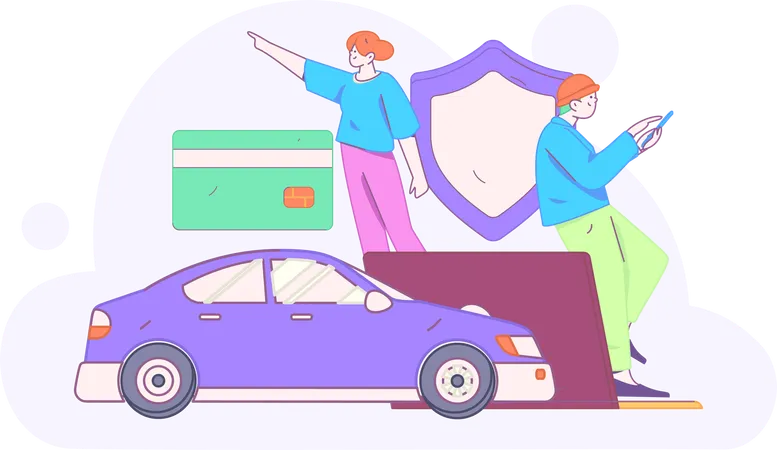 Car Insurance Policy  Illustration