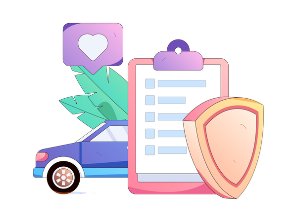 Car Insurance policy  Illustration