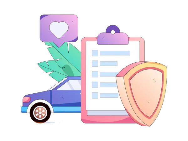 Car Insurance policy  Illustration