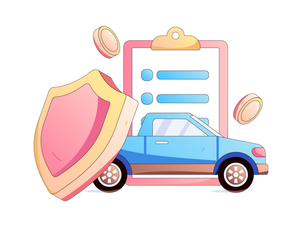 Car insurance Policy Payment  Illustration