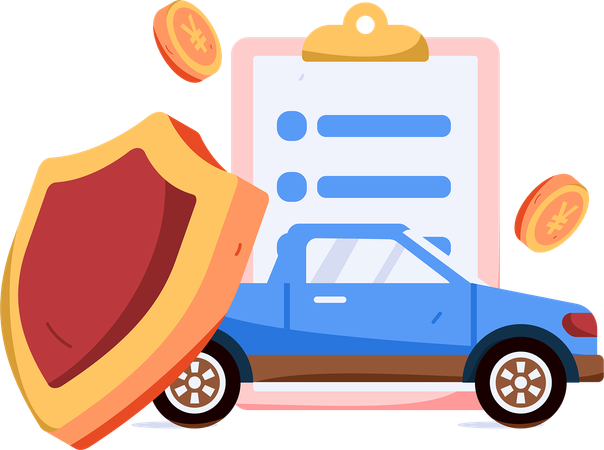 Car insurance Policy Payment  Illustration