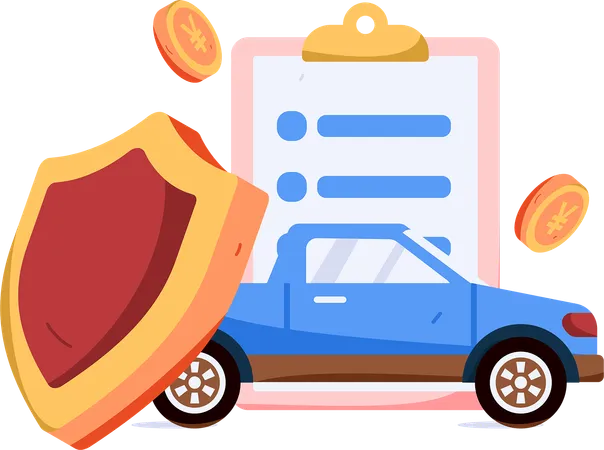 Car insurance Policy Payment  Illustration