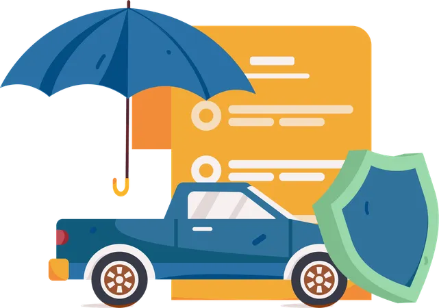 Car insurance protection agreement  Illustration