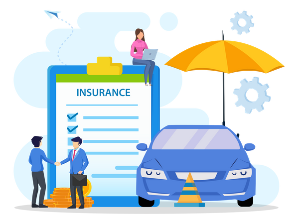Car Insurance Safety  Illustration