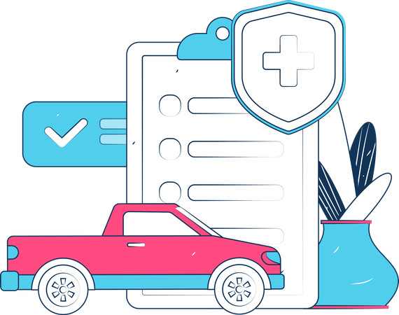 Car insured against natural calamity  Illustration