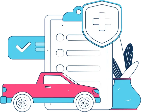 Car insured against natural calamity  Illustration