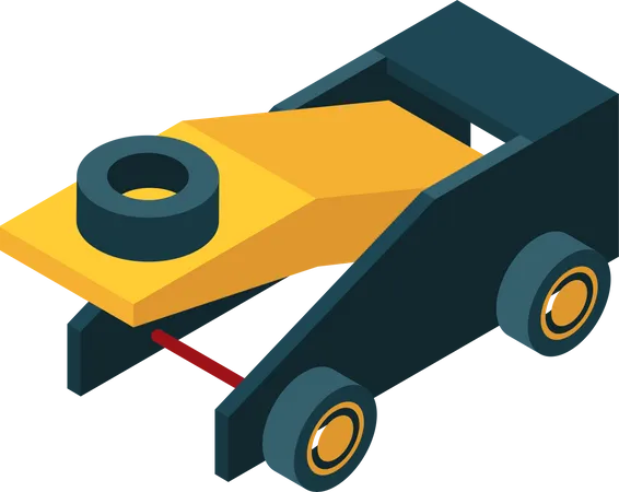 Car Parts Auto Shop Automobile Items Transmission Isometric Illustration Illustration