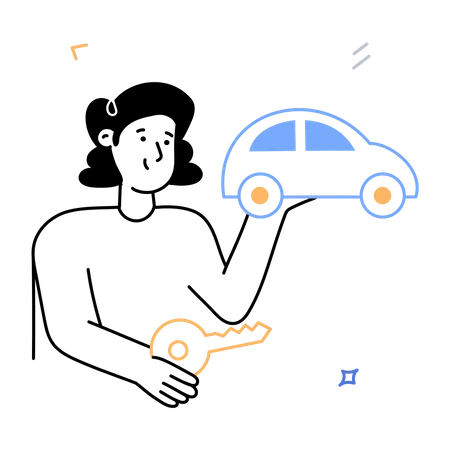 Check Out The Editable Hand Drawn Illustration Of Car Leasing Illustration