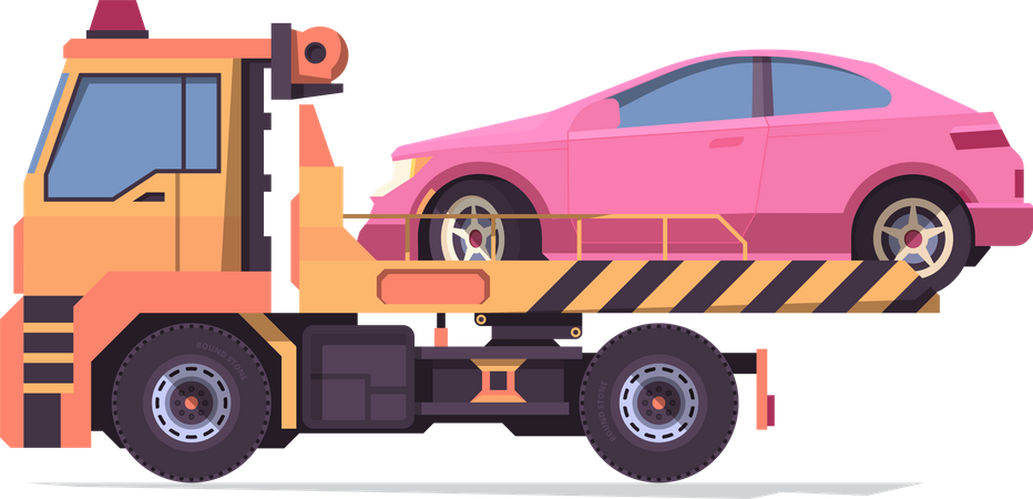 Car Lifter Truck  Illustration