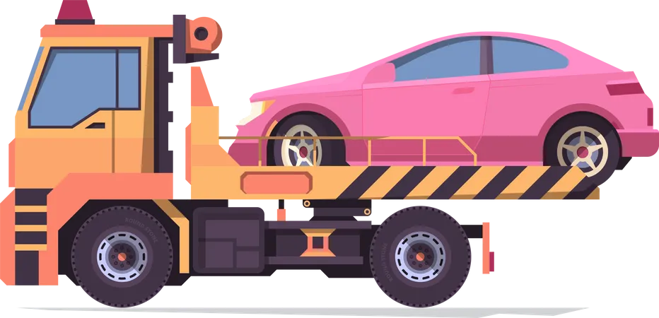 Car Lifter Truck  Illustration