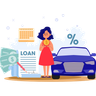 car loan illustration svg