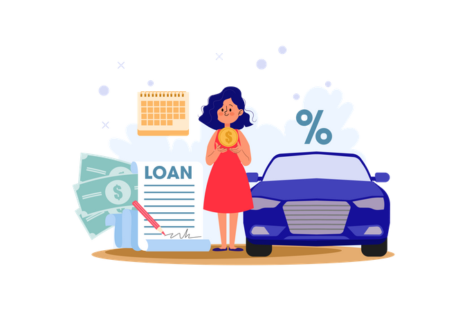 Car Loan  Illustration