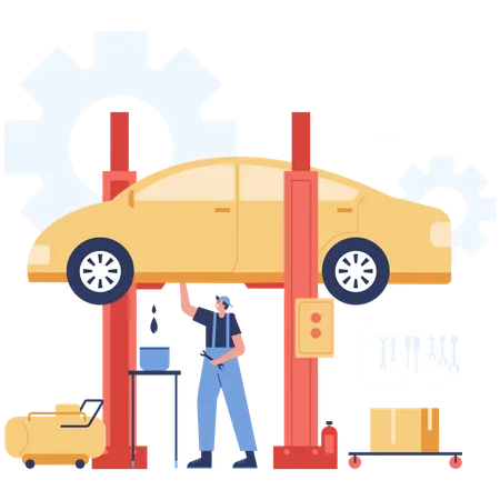 Car maintenance service  Illustration