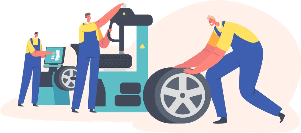 Car Maintenance  Service  Illustration