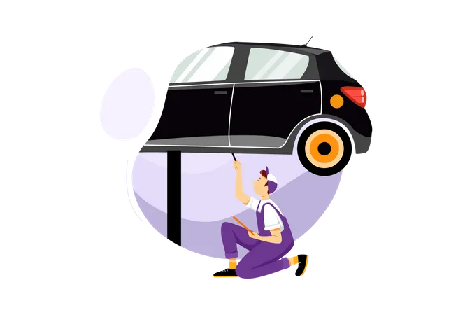 Car mechanic Illustration
