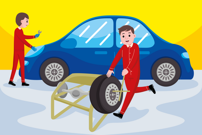 Car Mechanic  Illustration