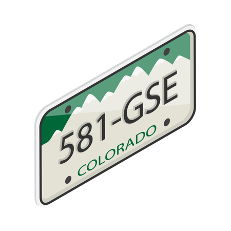 Car number plate  Illustration
