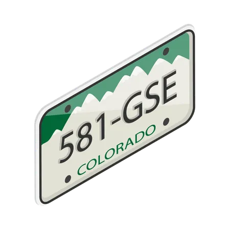 Car number plate  Illustration