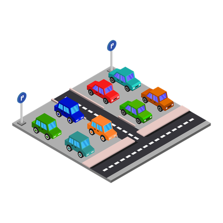 Car parking  Illustration