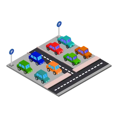 Car parking  Illustration