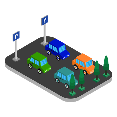 Car parking  Illustration