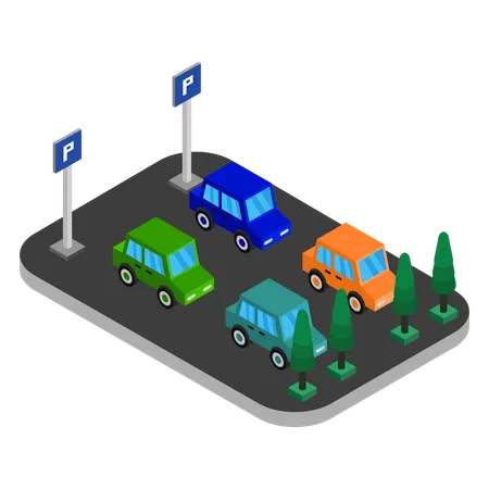 Car parking  Illustration
