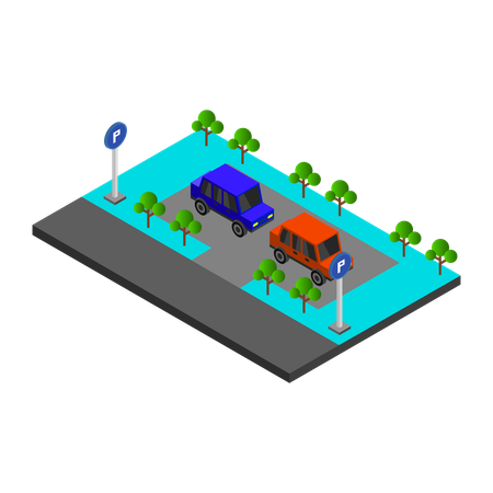 Car parking  Illustration