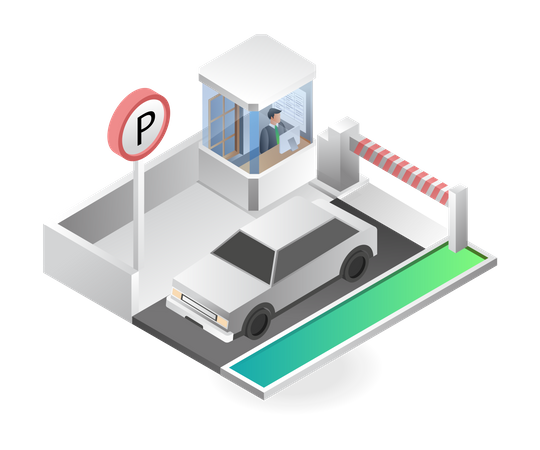 Car parking  Illustration