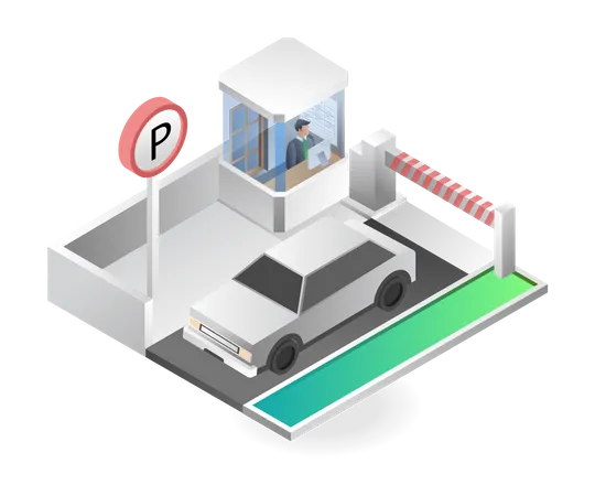 Car parking  Illustration