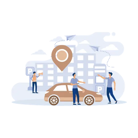 Car Parking Lot  Illustration