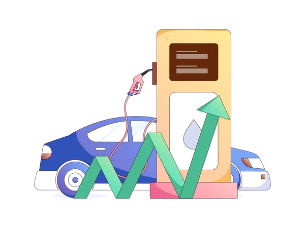 Car petrol fill up  Illustration
