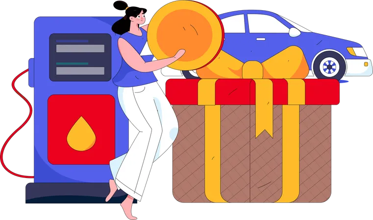 Car petrol fill up  Illustration