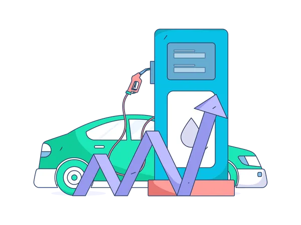 Car petrol fill up  Illustration