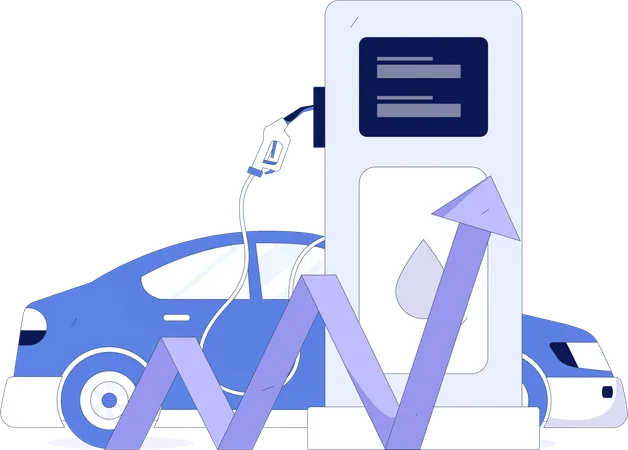 Car petrol fill up  Illustration