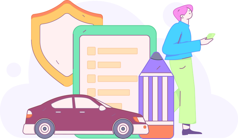 Car Policy Certificate  Illustration