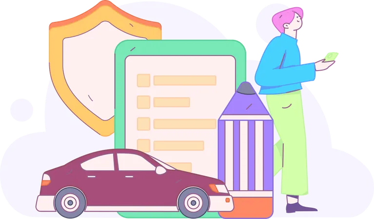 Car Policy Certificate  Illustration