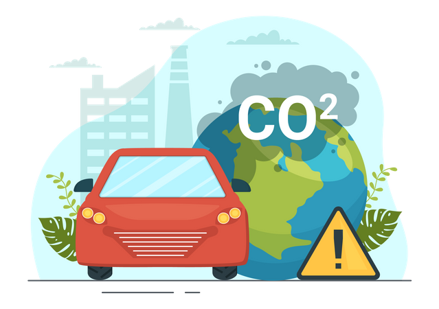 Car pollution  Illustration