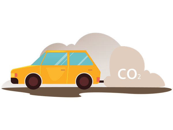 Car pollution  Illustration