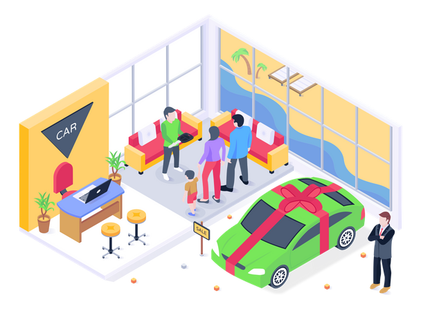 Car Purchase  Illustration