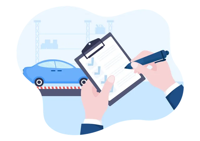 Car quality check  Illustration