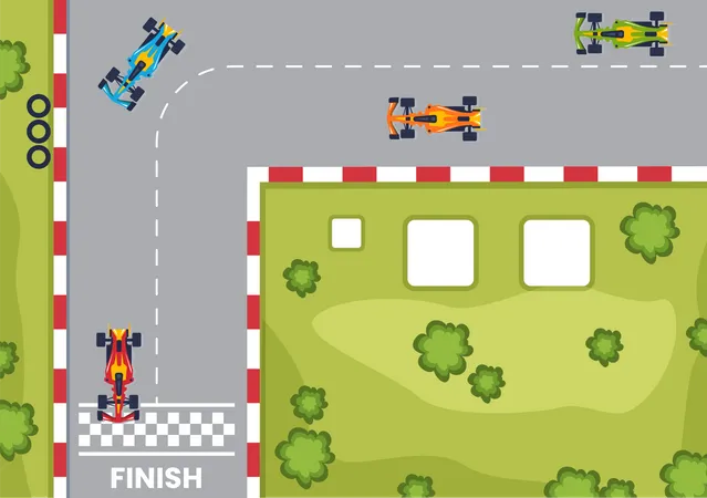 Car race  Illustration