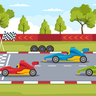 car racing illustration svg